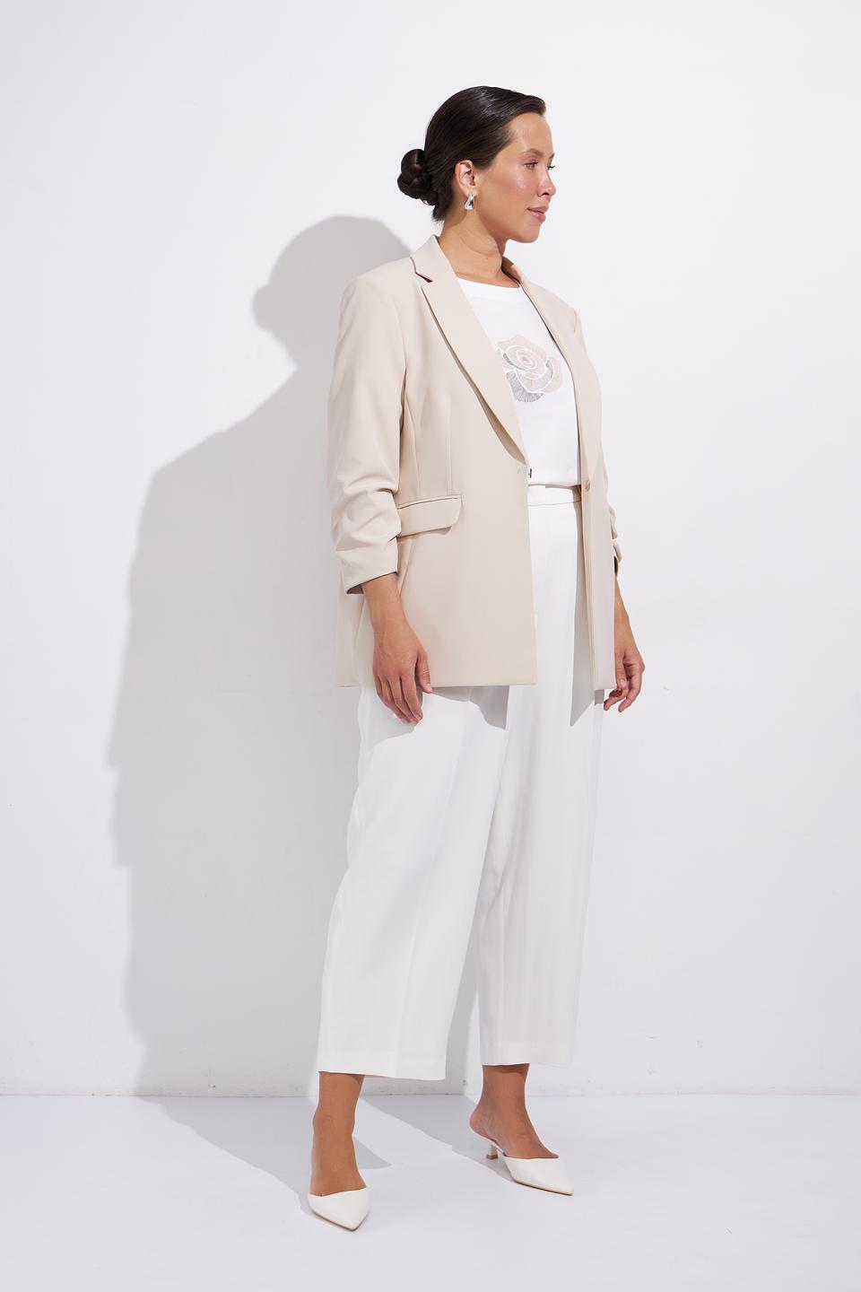 Жакет Bianca бежевый с 3/4 рукавом