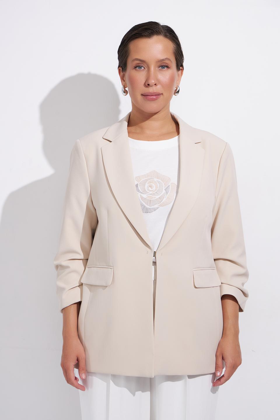 Жакет Bianca бежевый с 3/4 рукавом