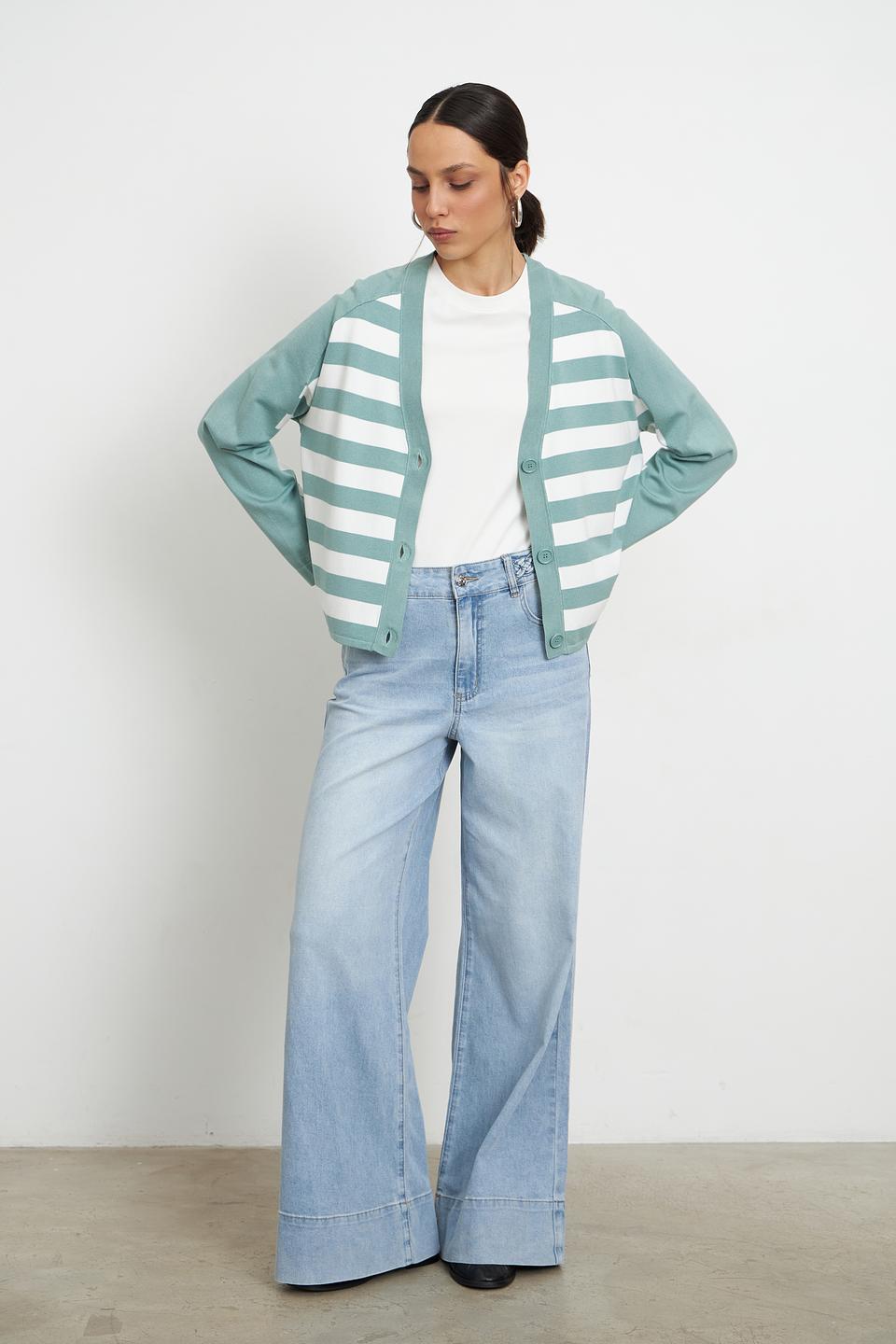 Жакет Pezzo в полоску мятный