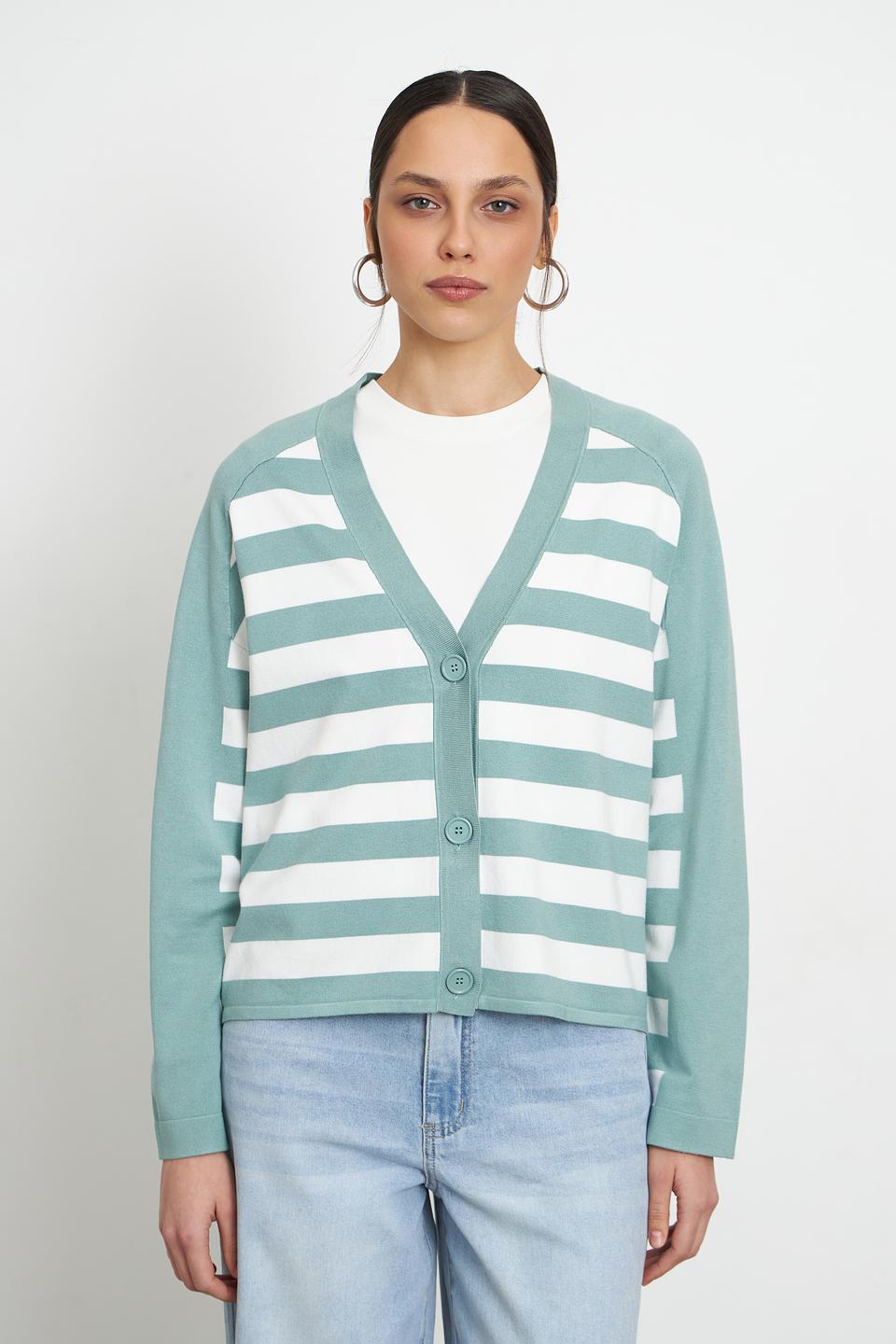 Жакет Pezzo в полоску мятный