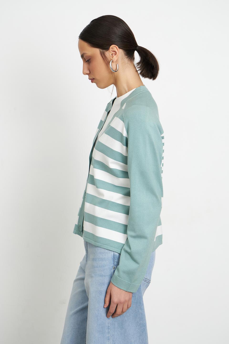 Жакет Pezzo в полоску мятный