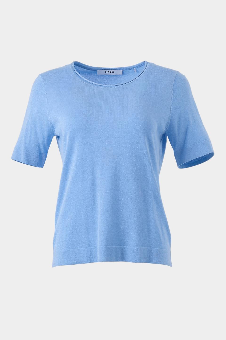 Пуловер Bianca с мерцанием голубой