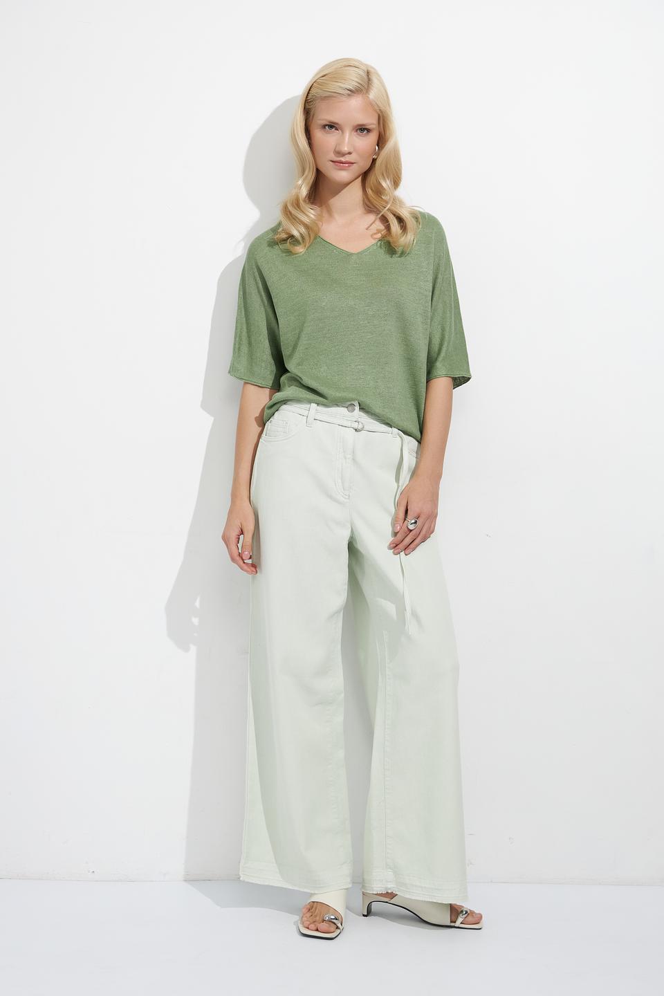 Пуловер Luisa Cerano оливковый