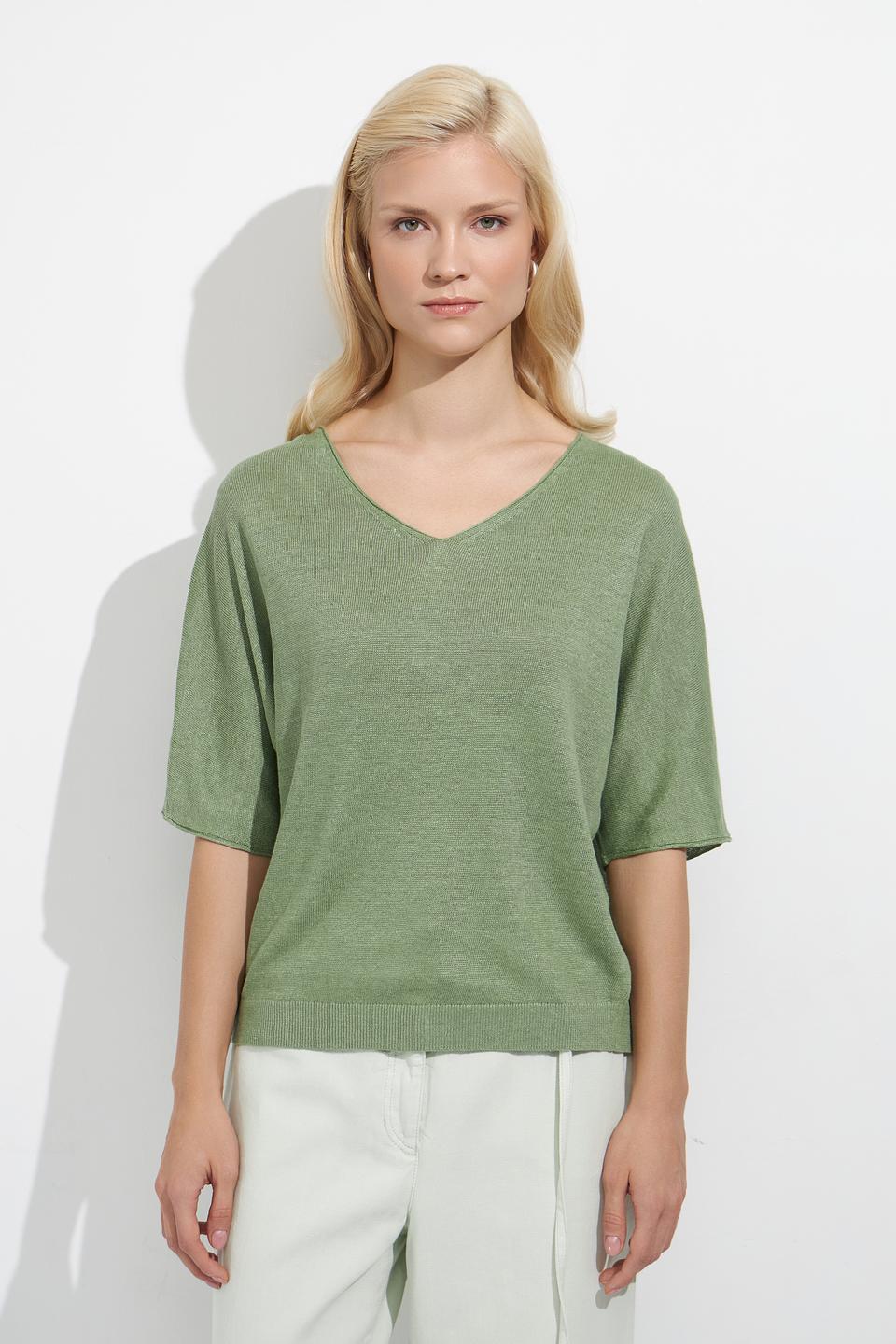 Пуловер Luisa Cerano оливковый