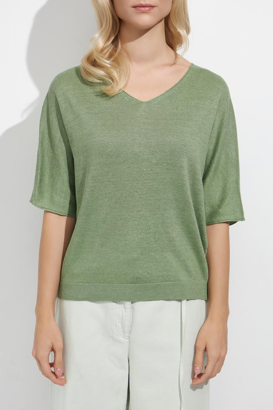 Пуловер Luisa Cerano оливковый