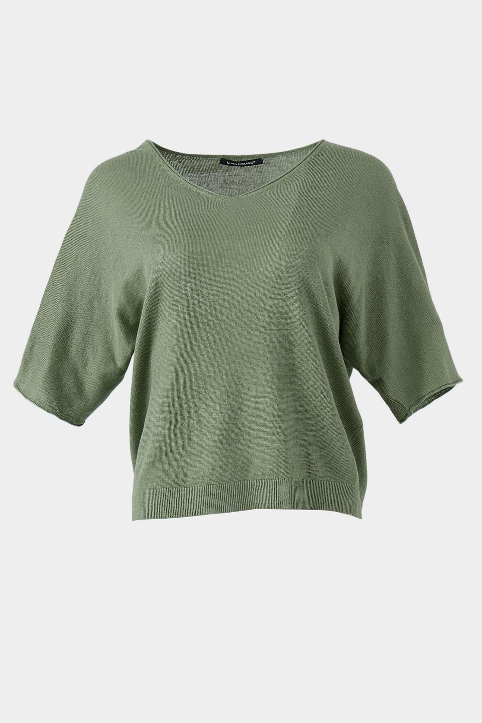 Пуловер Luisa Cerano оливковый