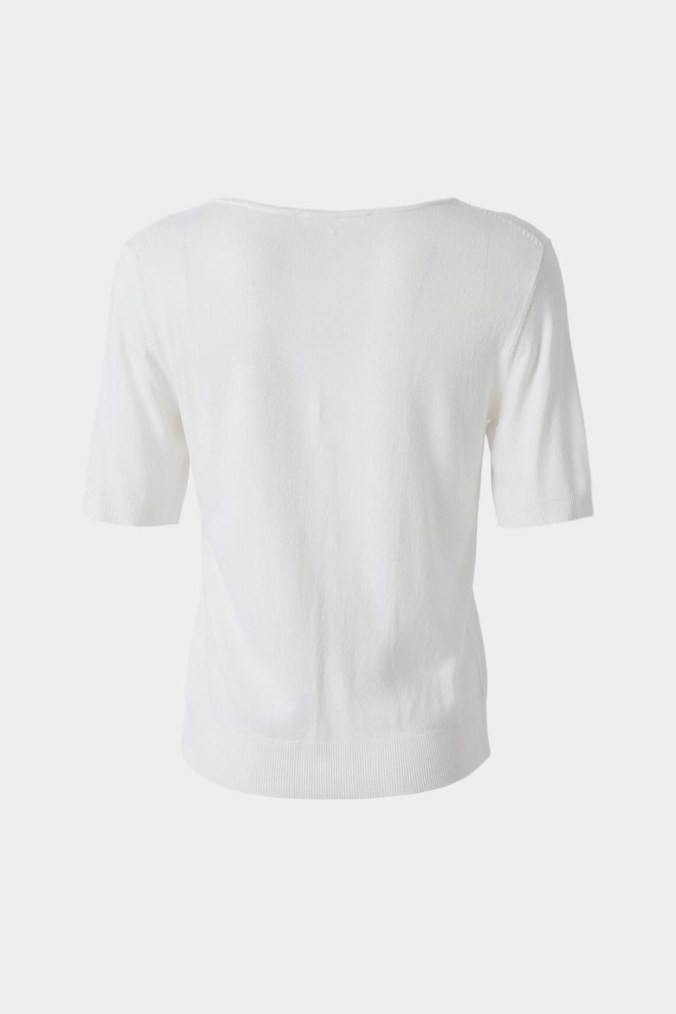 Пуловер Betty and Co белый V-образный