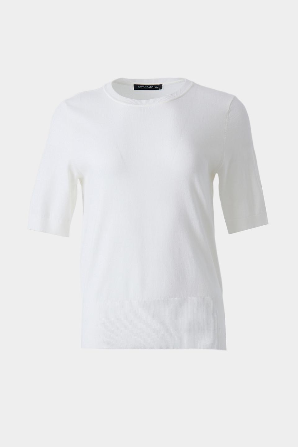 Пуловер Betty Barclay белый с коротким рукавом