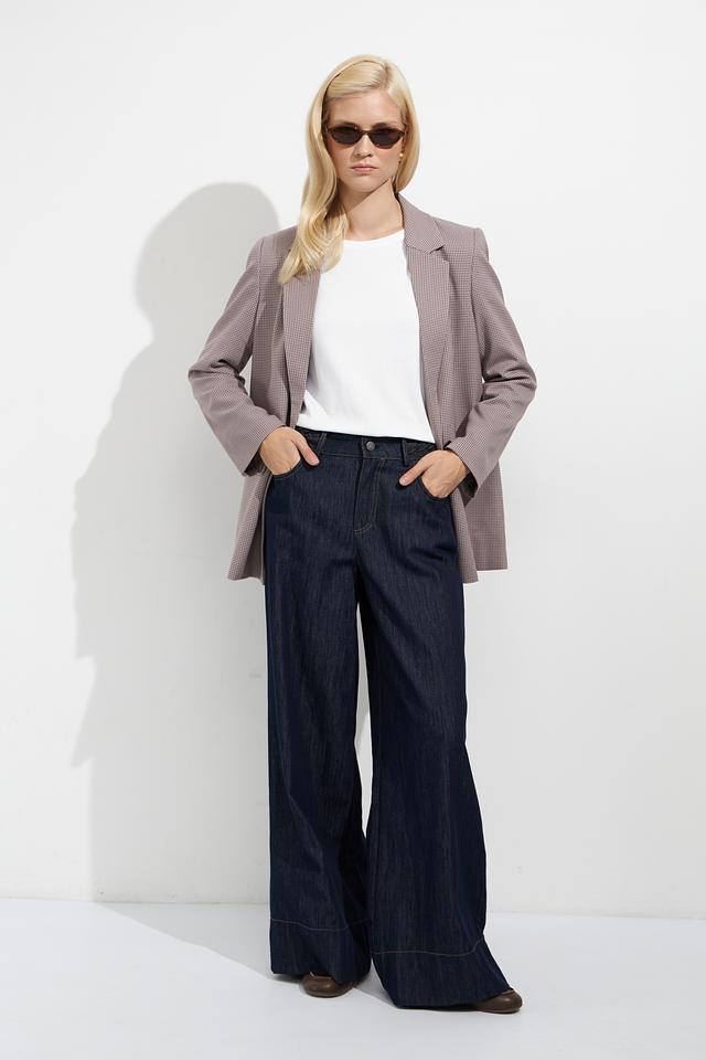 Джинсы клёш Oui тёмно-синие