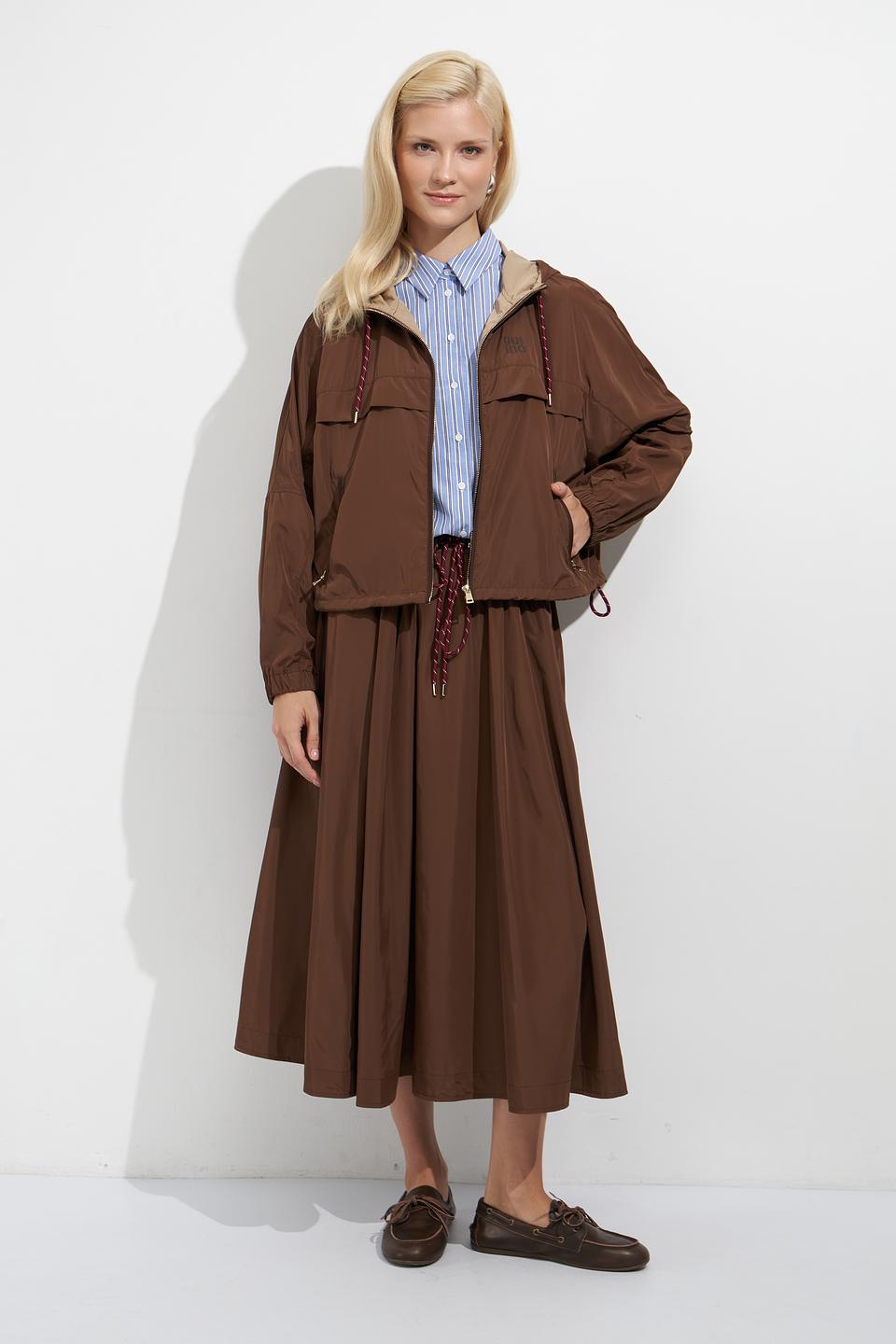 Юбка Oui коричневая A-силуэт