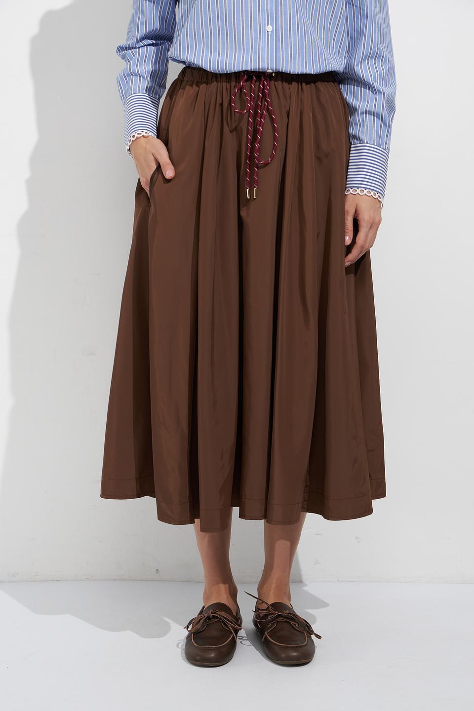 Юбка Oui коричневая A-силуэт