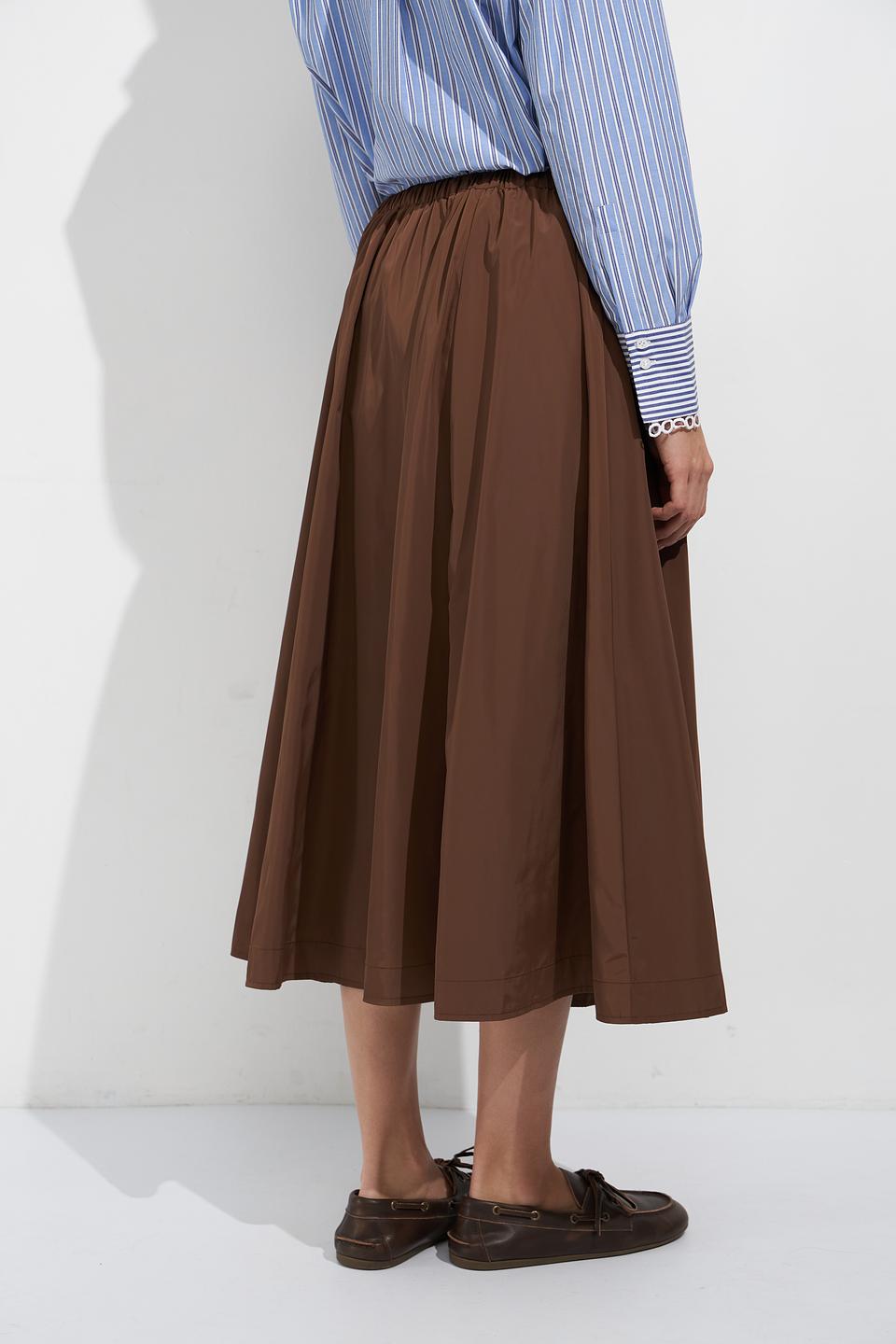 Юбка Oui коричневая A-силуэт