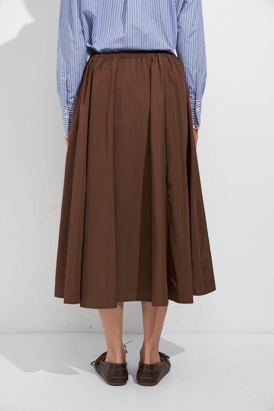 Юбка Oui коричневая A-силуэт