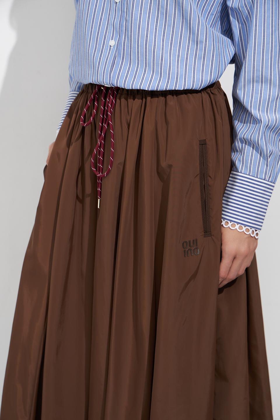 Юбка Oui коричневая A-силуэт