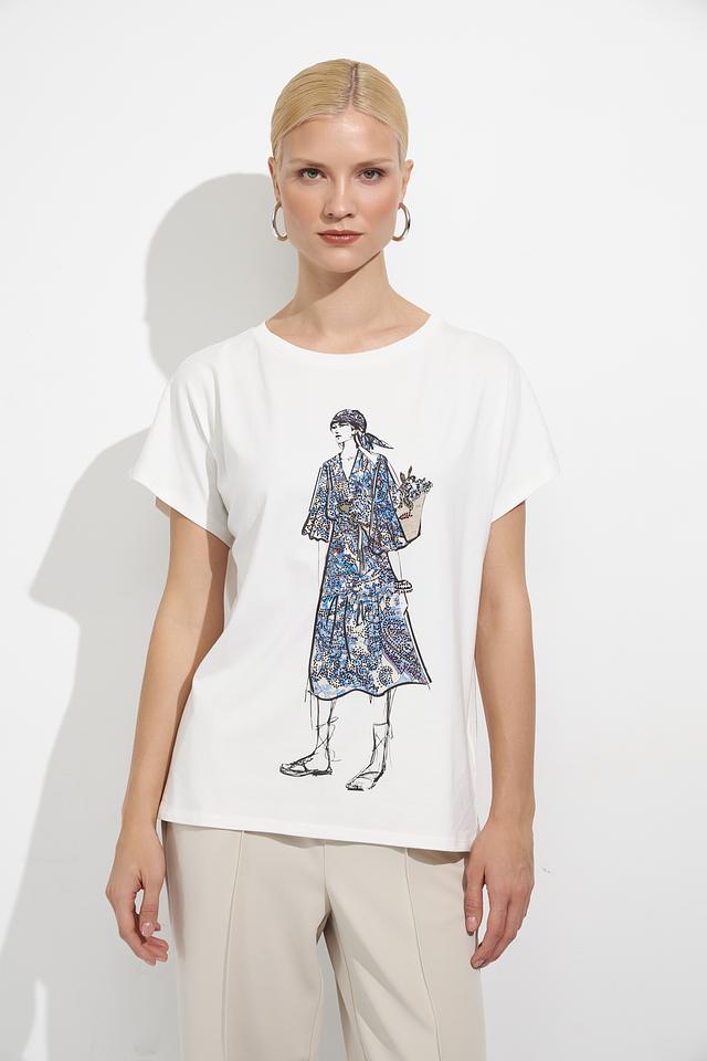 Футболка Oui женская белая с коротким рукавом