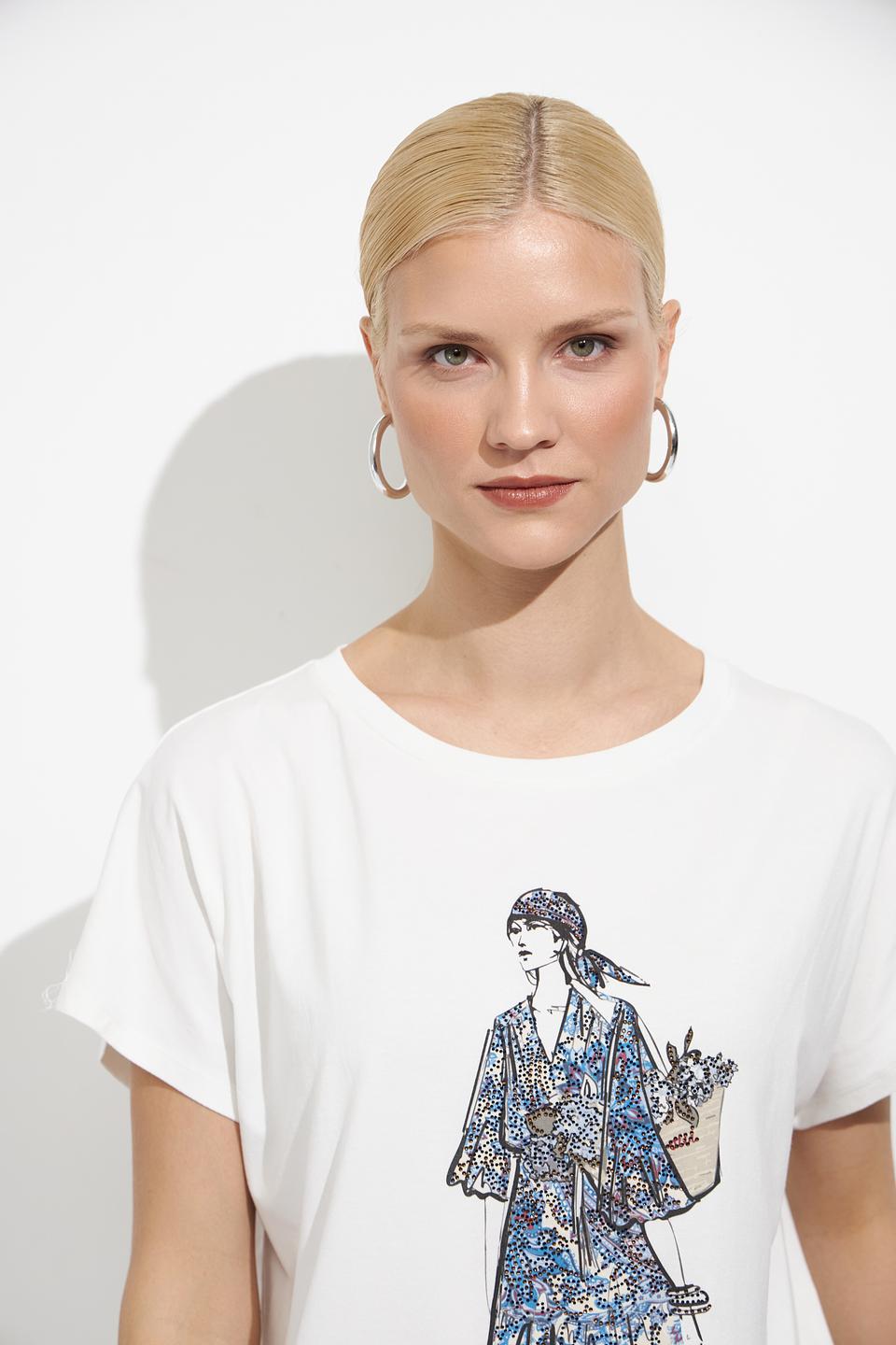 Футболка Oui женская белая с коротким рукавом