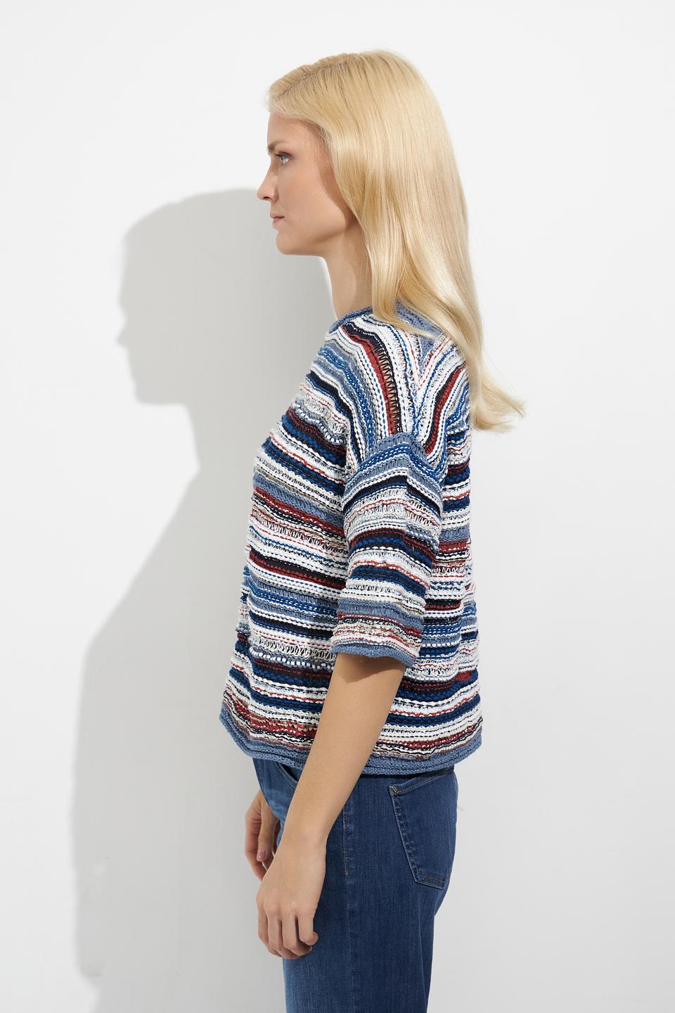 Пуловер Oui в полоску