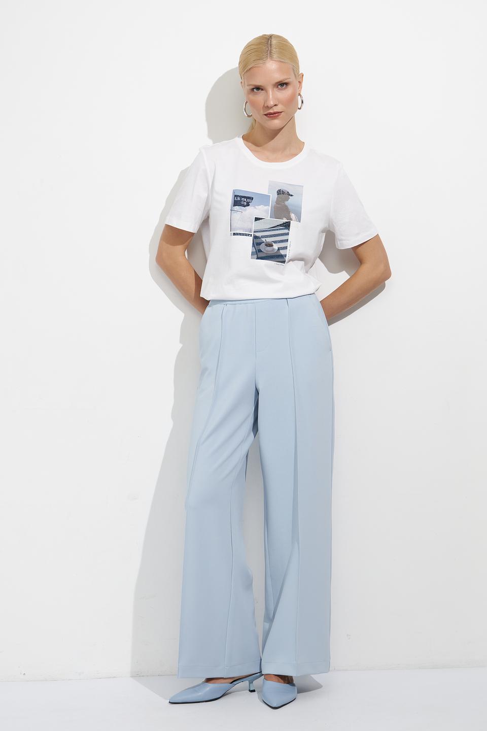 Брюки классические Oui голубые