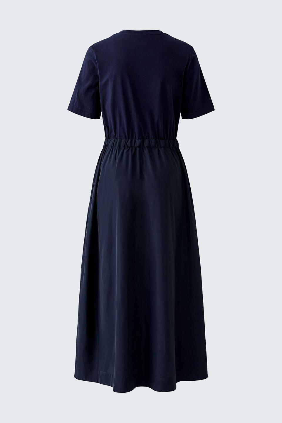 Платье Oui с вышивкой темно-синее