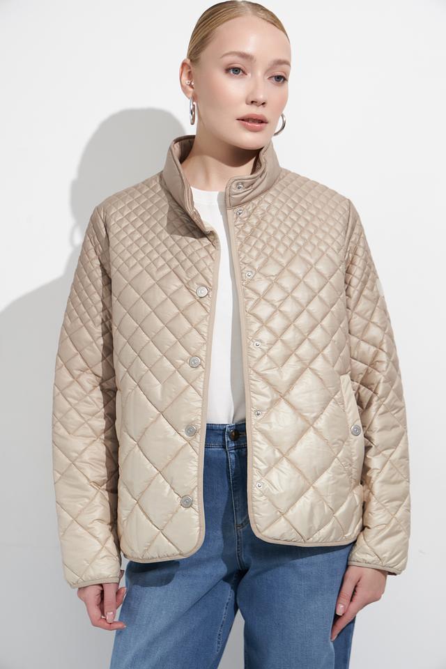Куртка Lebek стеганая бежевая
