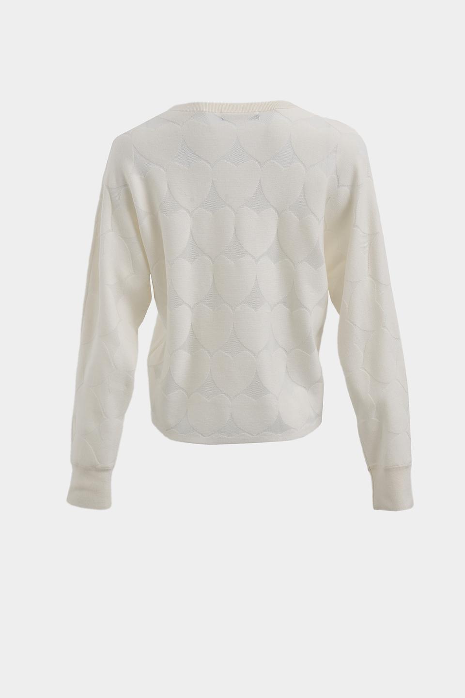 Пуловер Oui вязаный бежевый