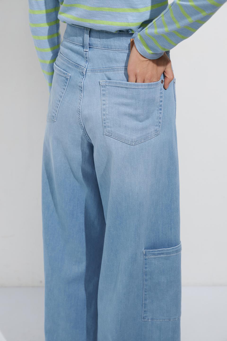 Джинсы Angels карго голубые