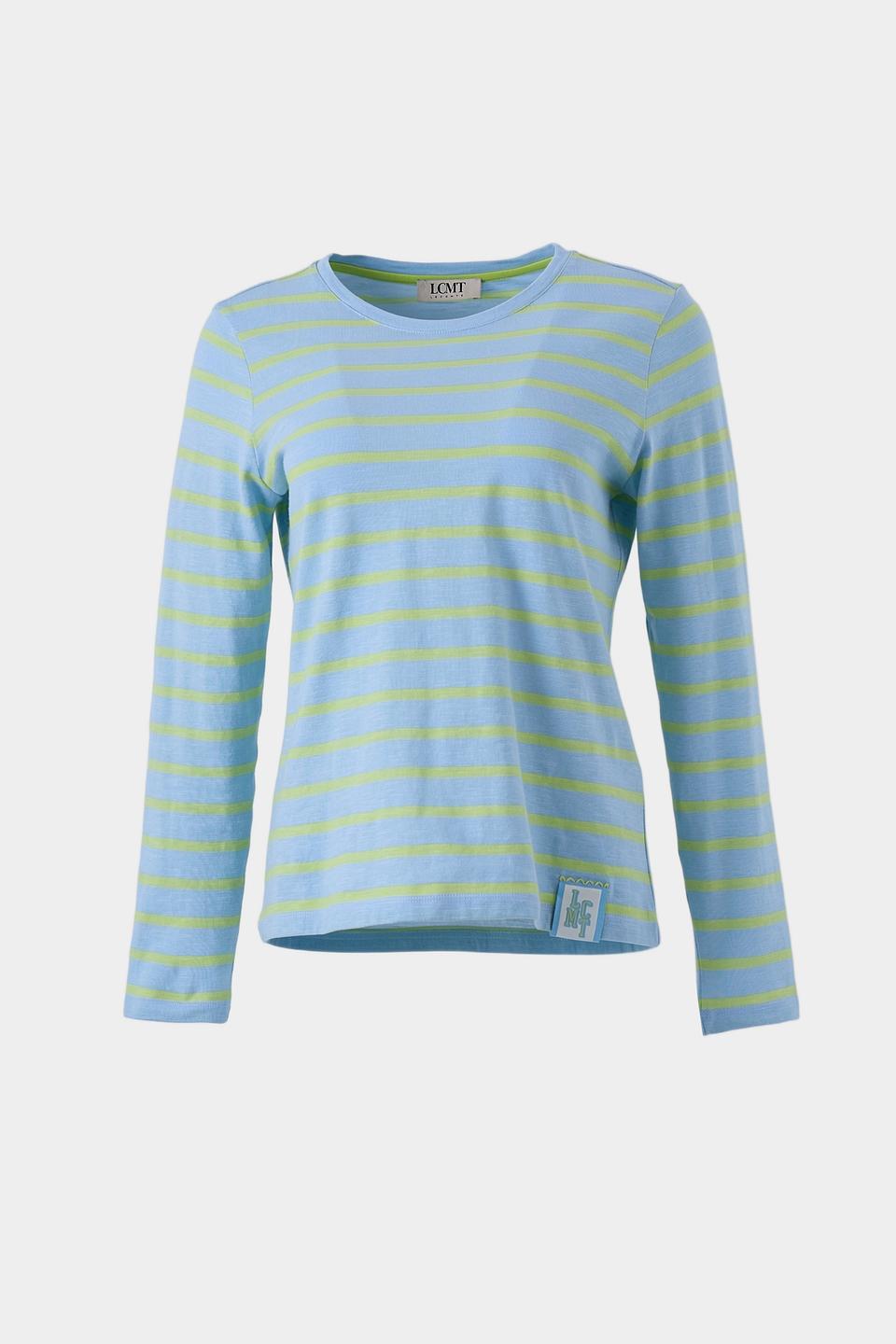 Футболка Lecomte в полоску голубую