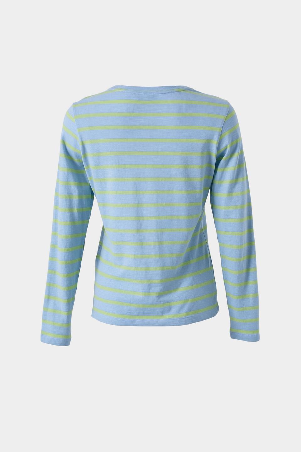Футболка Lecomte в полоску голубую