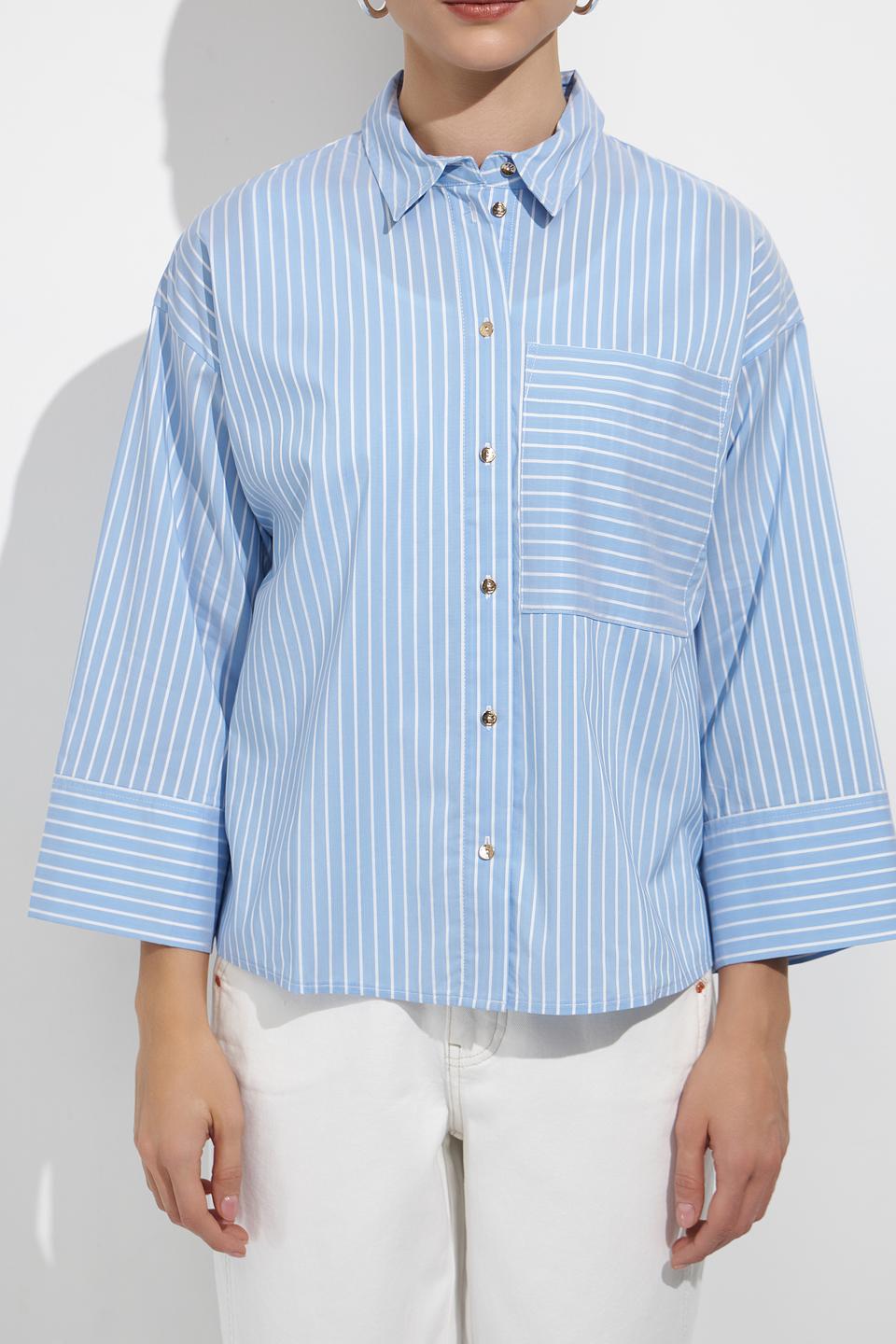 Блуза Betty and Co в полоску голубую