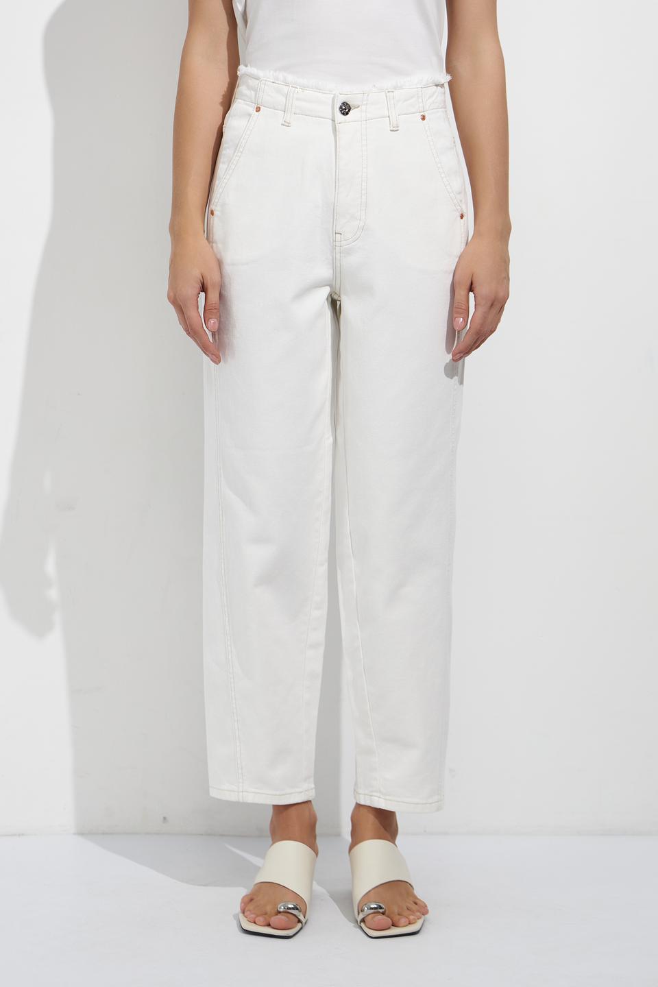 Джинсы Oui прямые белые