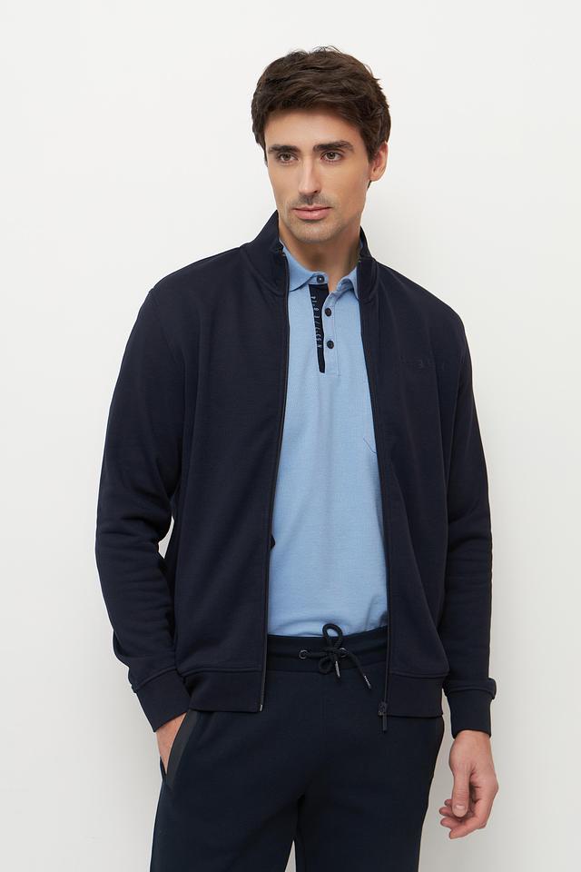 Кардиган Bugatti темно-синий с цветной отделкой