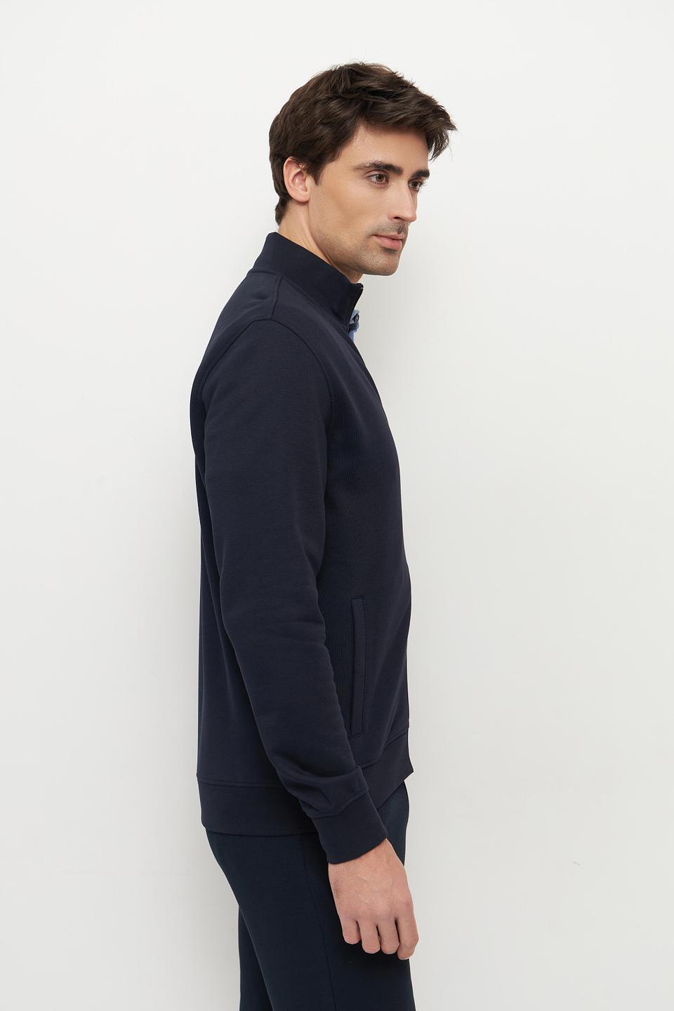 Кардиган Bugatti темно-синий с цветной отделкой