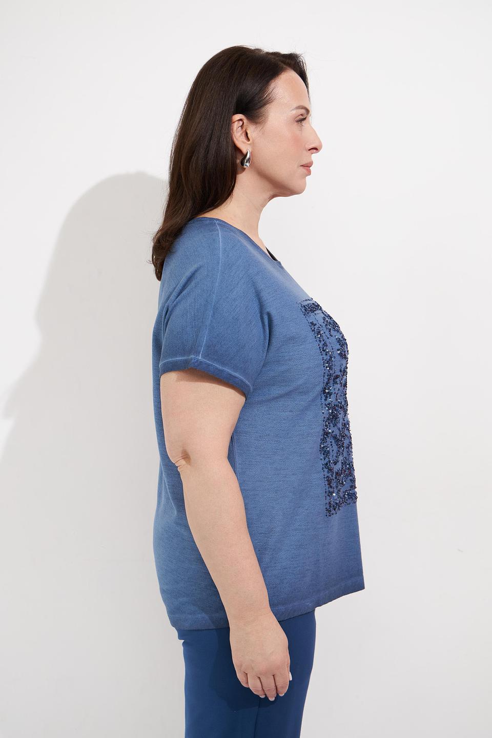 Футболка Via Appia с вышивкой джинс