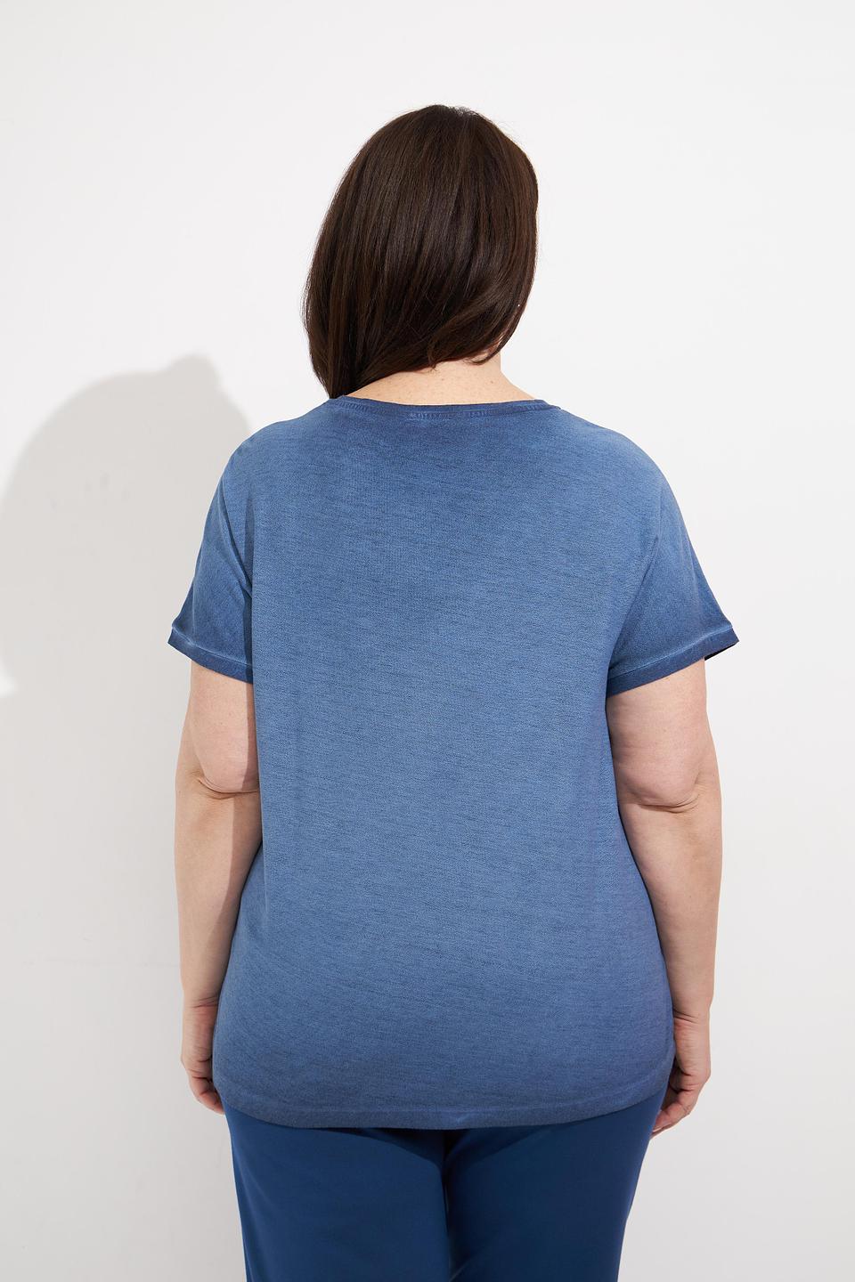 Футболка Via Appia с вышивкой джинс