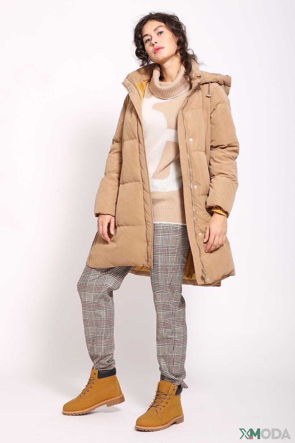 Пальто Penny Black стеганое бежевое