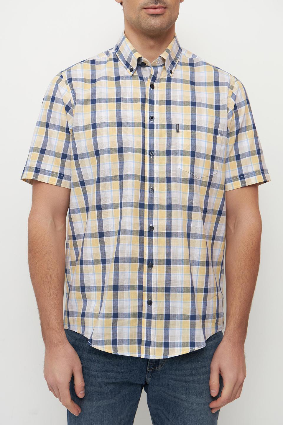 Рубашка Casa Moda в клетку жёлтая