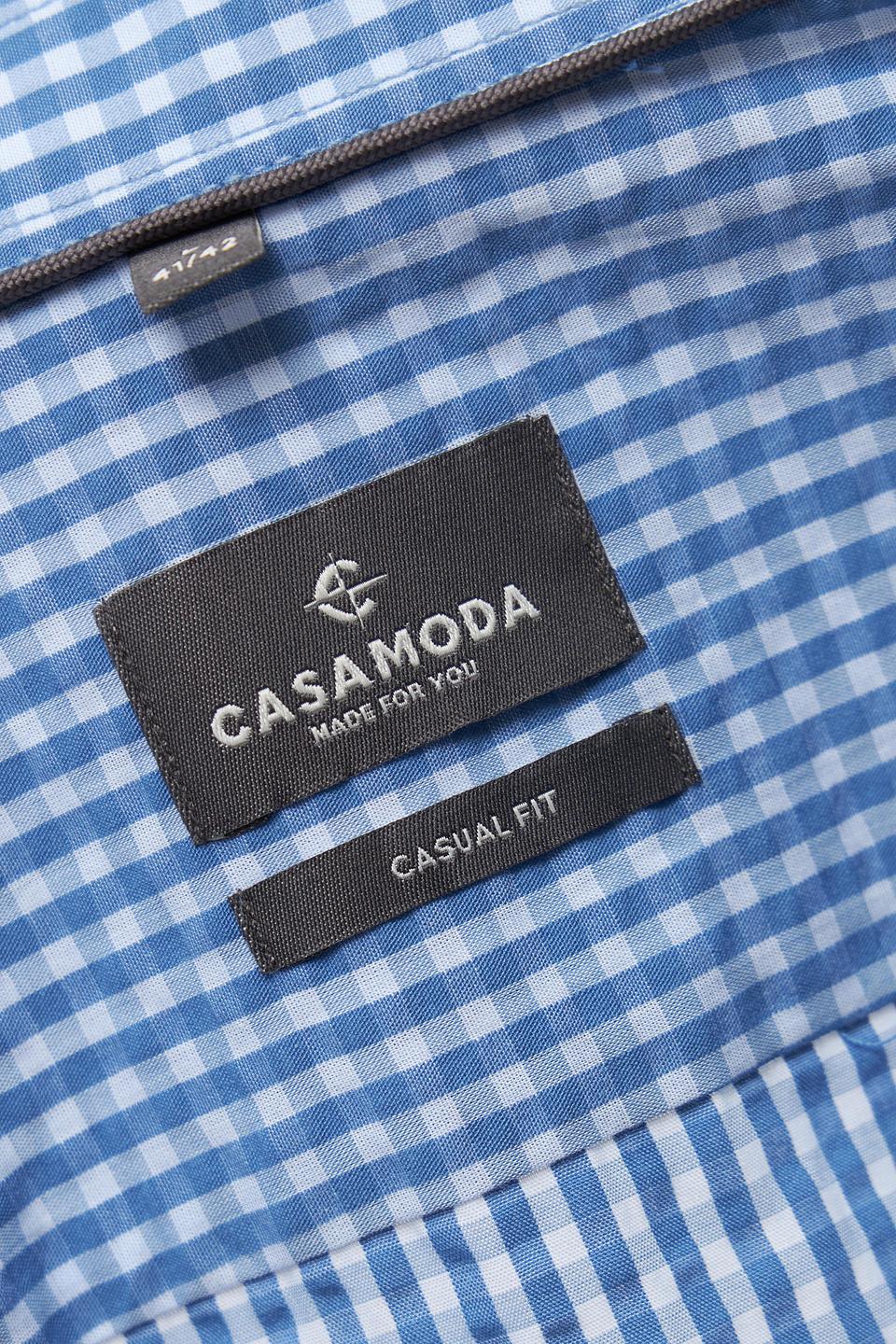 Рубашка Casa Moda в клетку голубая