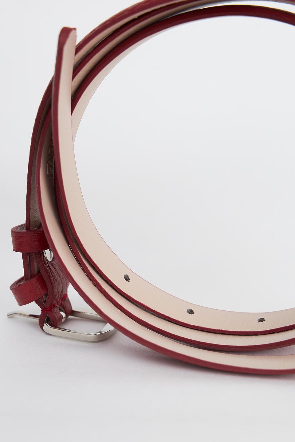 Ремень Fabretti кожаный красный