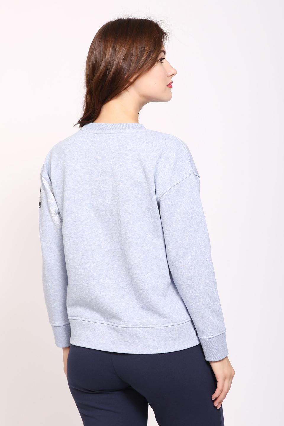 Пуловер Pezzo голубой с абстрактным принтом