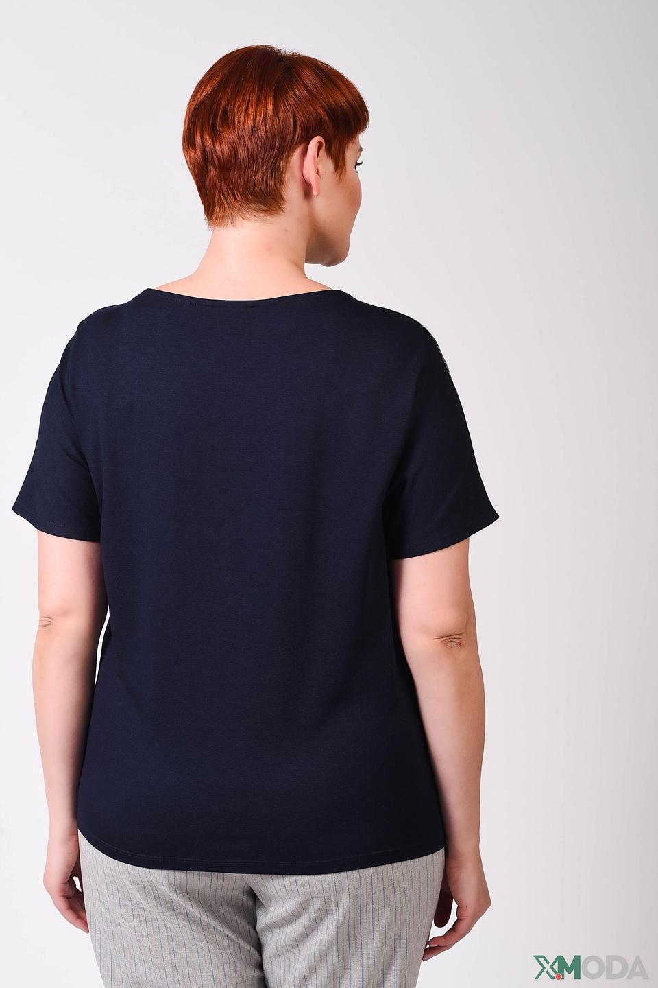 Футболка Thomas Rabe с принтом голубая