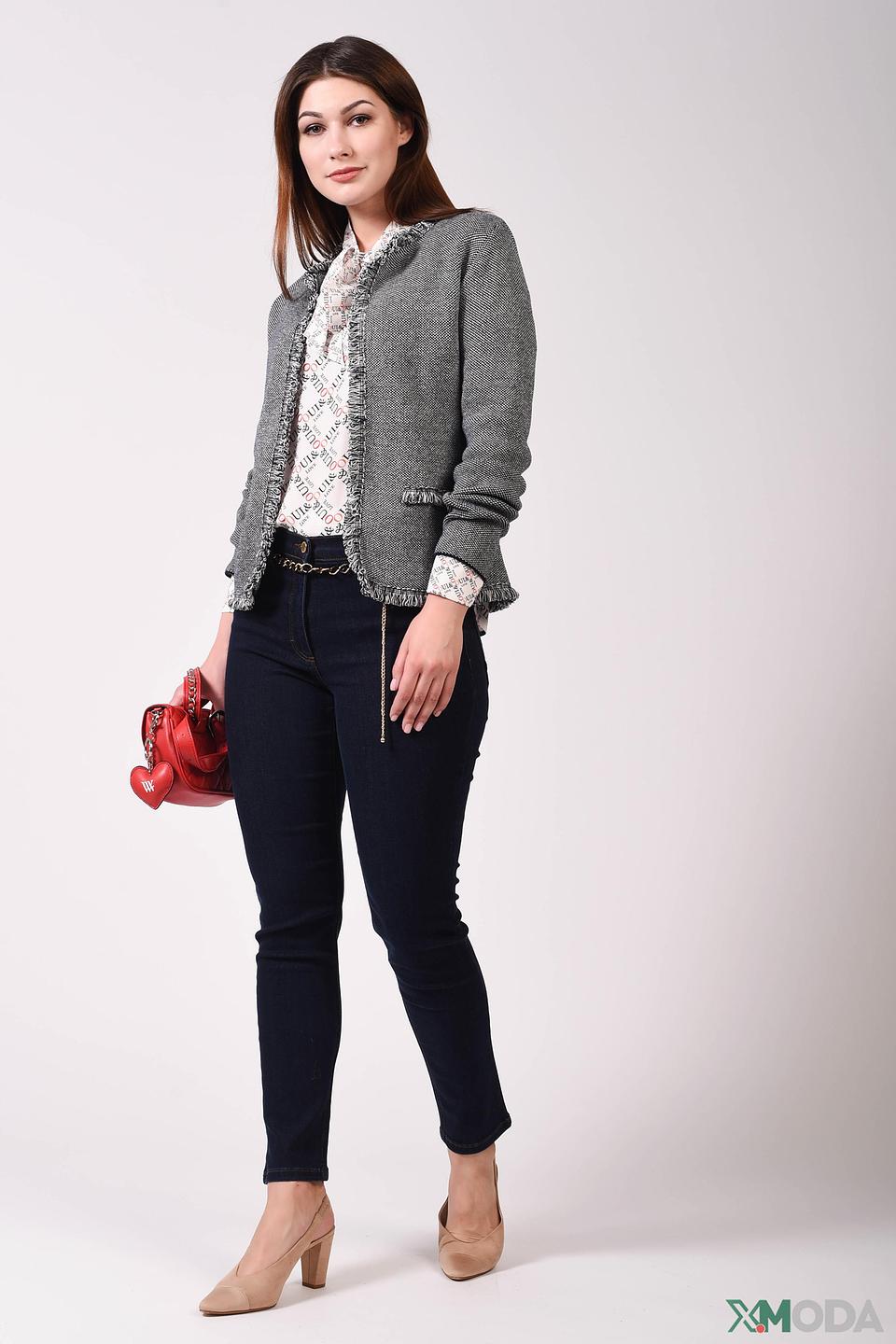 Жакет Via Appia серый в клетку