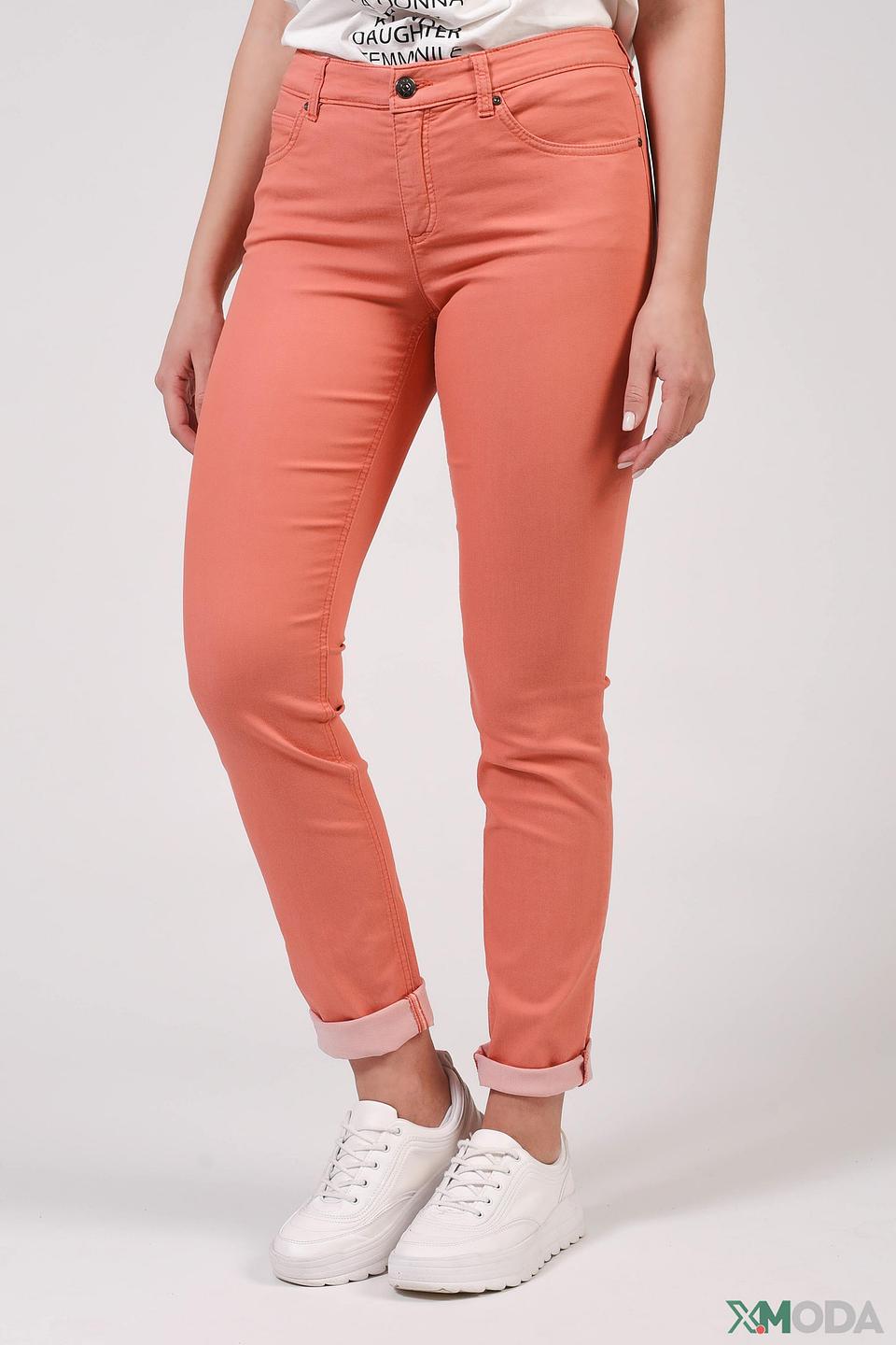 Брюки слим Oui коралловые