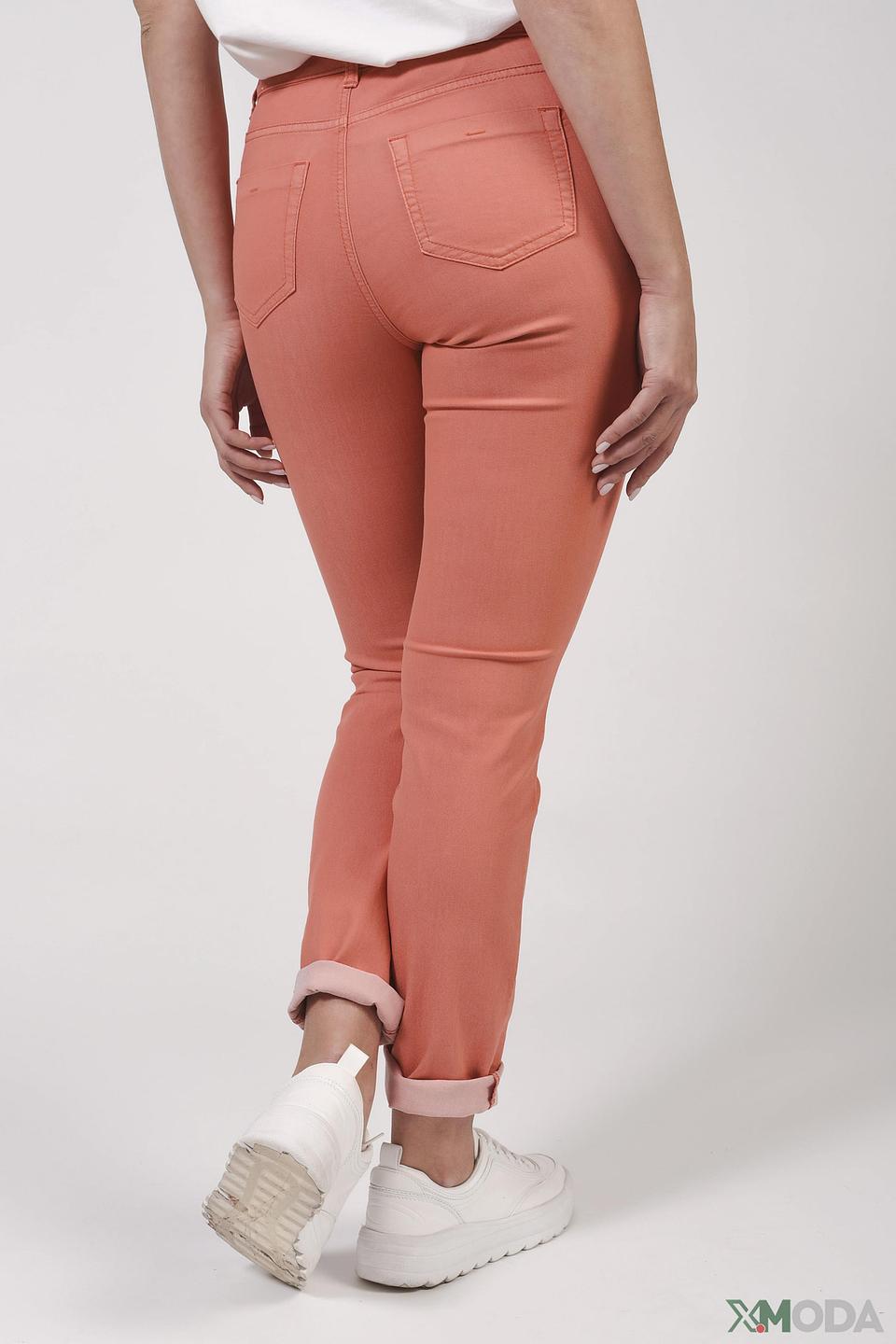 Брюки слим Oui коралловые