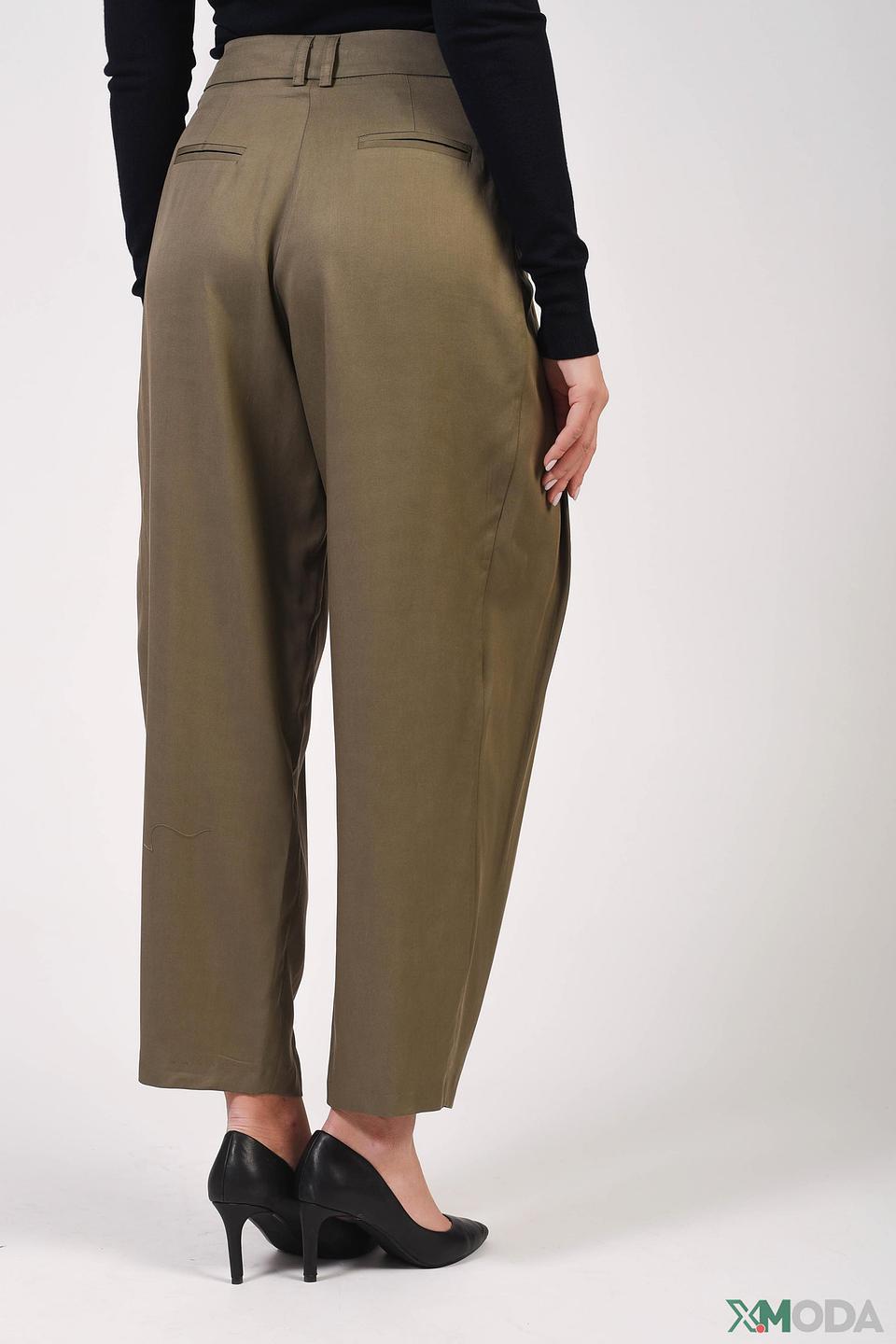 Брюки Kaos оливковые с защипами