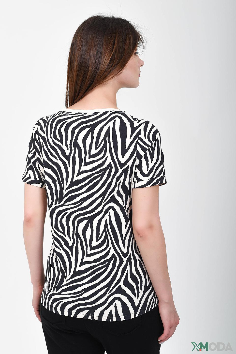 Футболка Oui принт зебра
