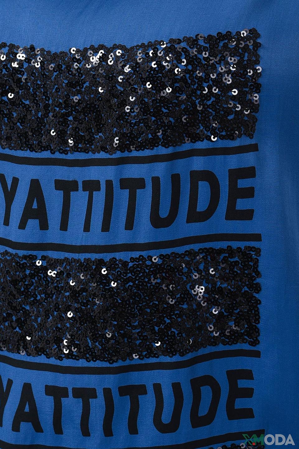 Футболка Marc Aurel с пайетками синяя