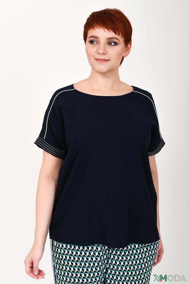 Блуза Betty Barclay тёмно-синяя с отделкой