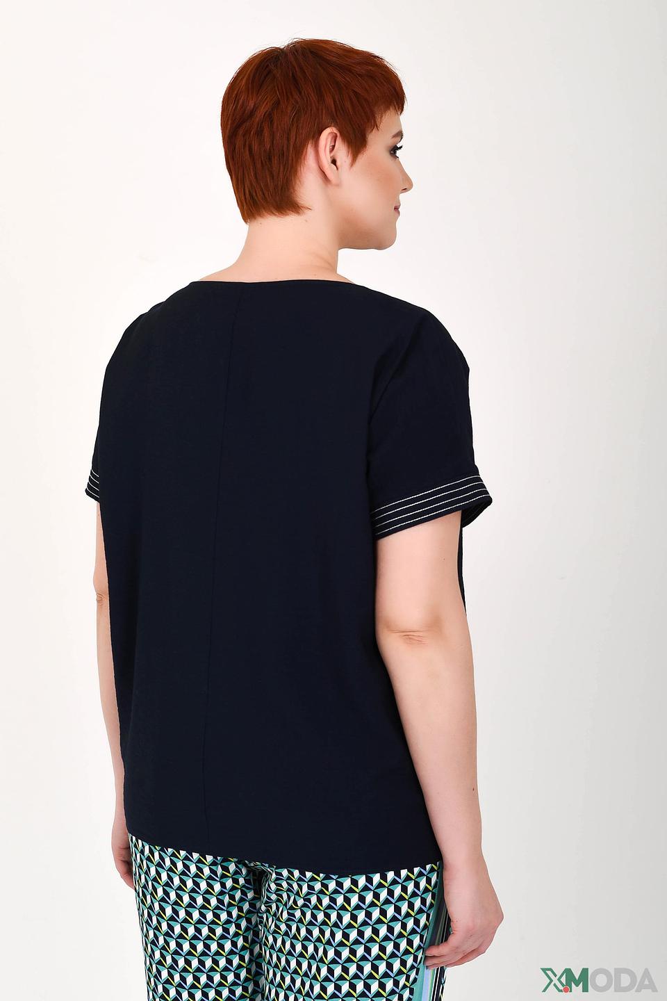 Блуза Betty Barclay тёмно-синяя с отделкой