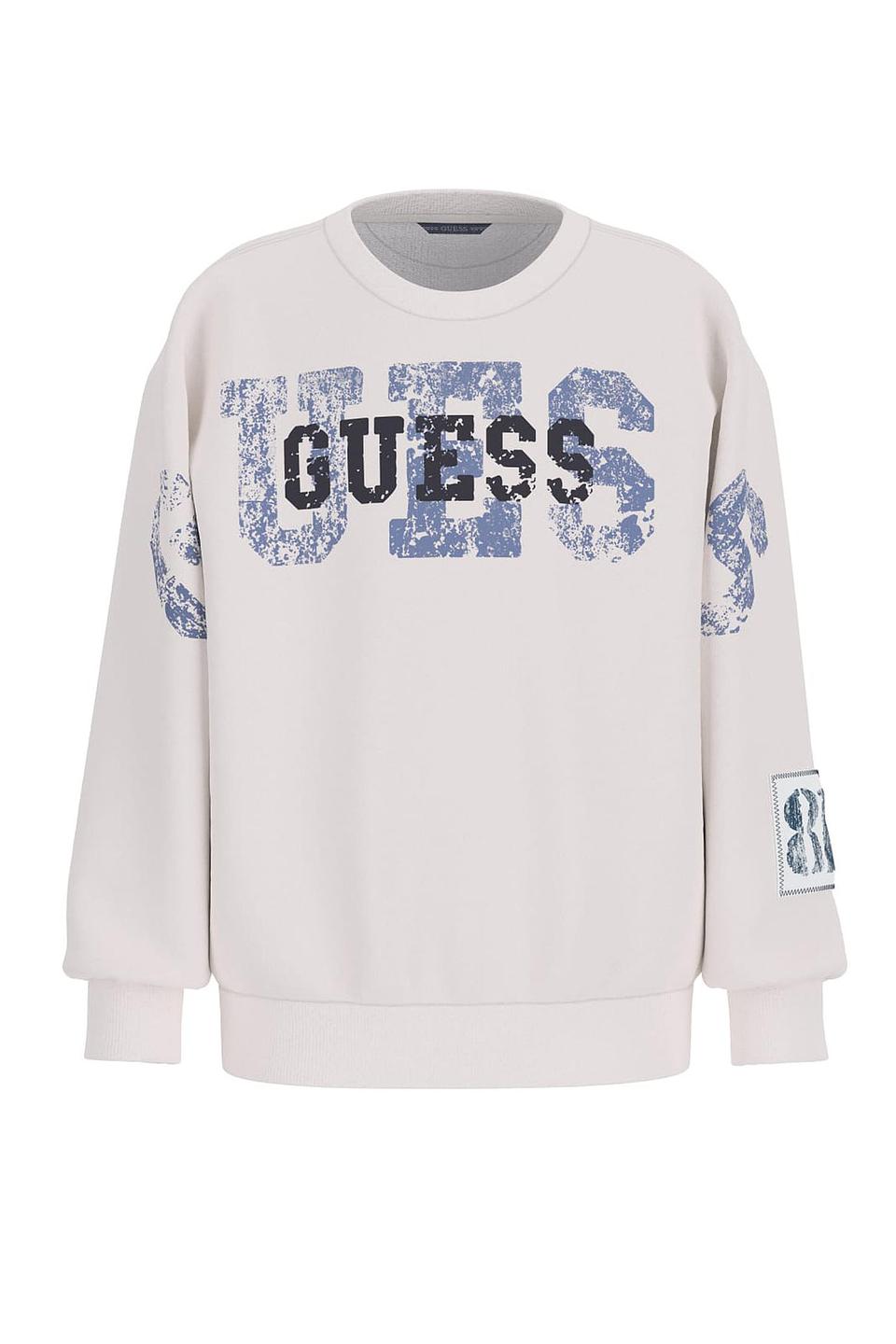 Джемпер Guess с логотипом, светло-серый