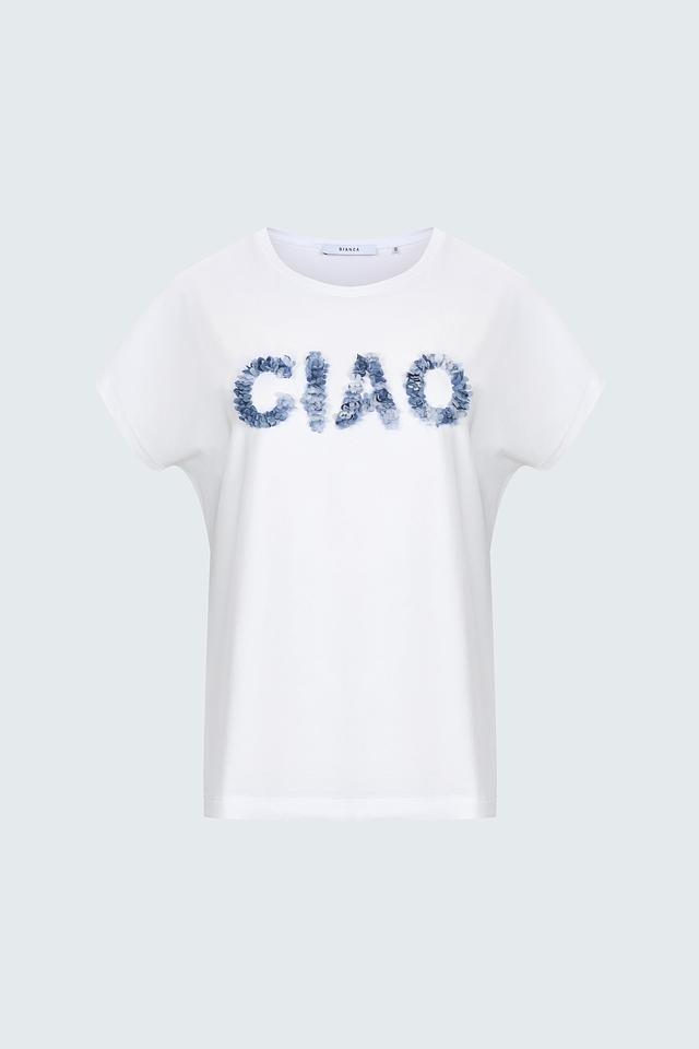 Футболка Bianca с надписью "Ciao"